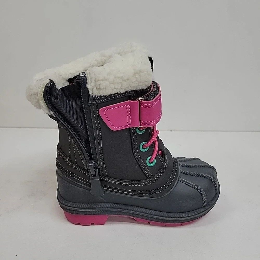 Cat & Jack Winter Boots Toddler Girls Sz 6 Journey‎ Waterproof Gray Thermolite
